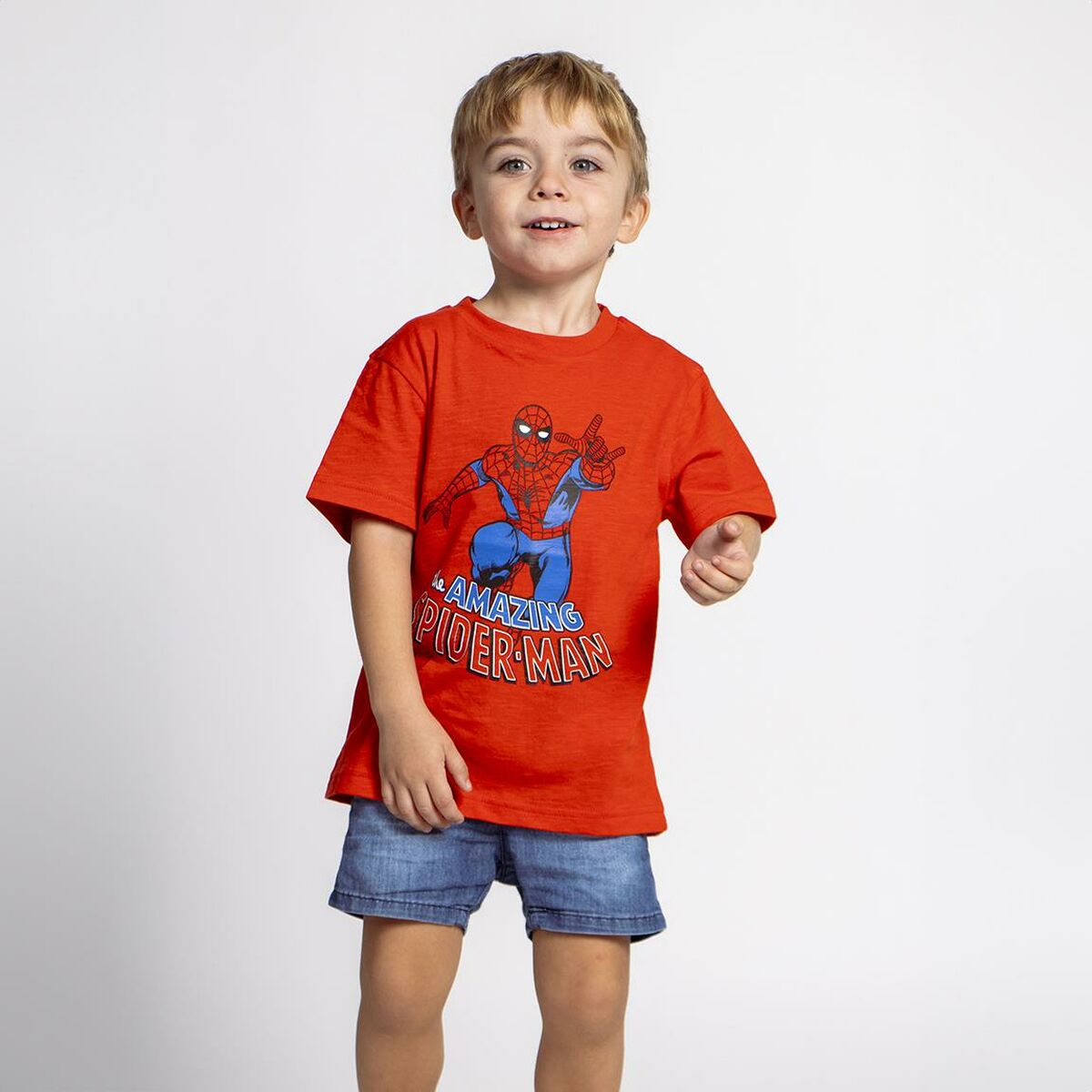 Kurzarm-T-Shirt für Kinder Spider-Man Orange