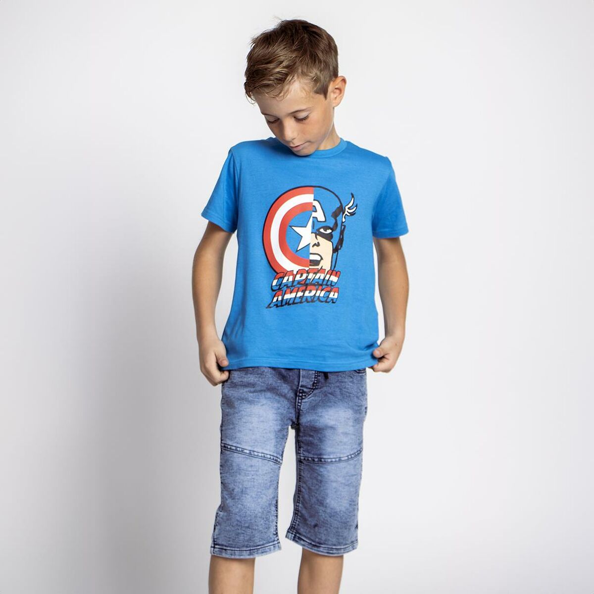 Child's Short Sleeve T-Shirt The Avengers Blue