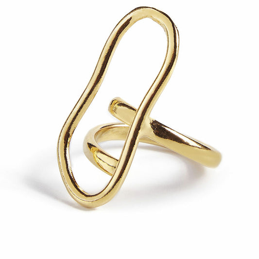 Ladies' Ring Shabama Chad Brass Flash gold-plated Adjustable