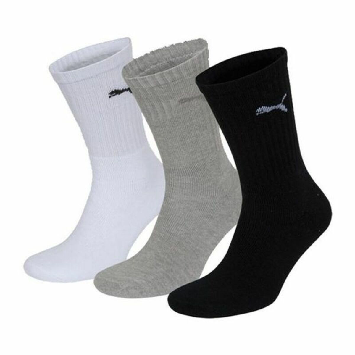 Sports Socks Puma SPORT (3 pairs) White Grey Black Multicolour