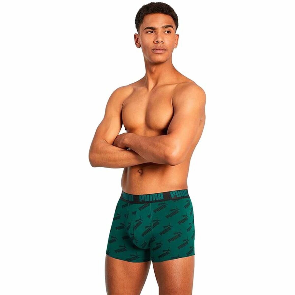 Men's Boxer Shorts Puma Basic Green