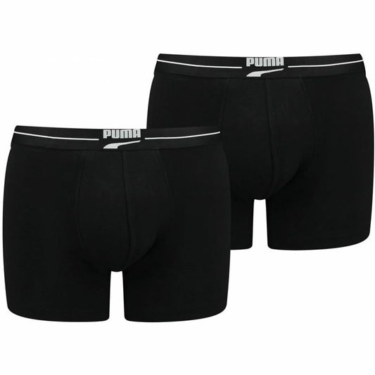 Men's Boxer Shorts Puma  Gentle Retro 2 Units Black