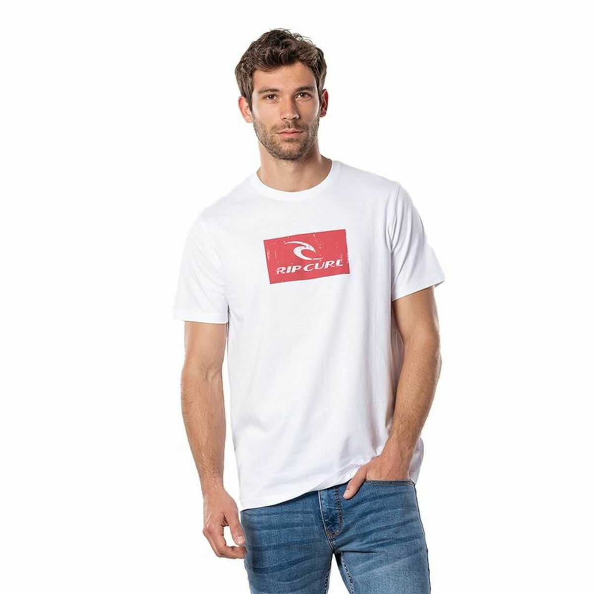 Herren Kurzarm-T-Shirt Rip Curl Hallmark Weiß Herren