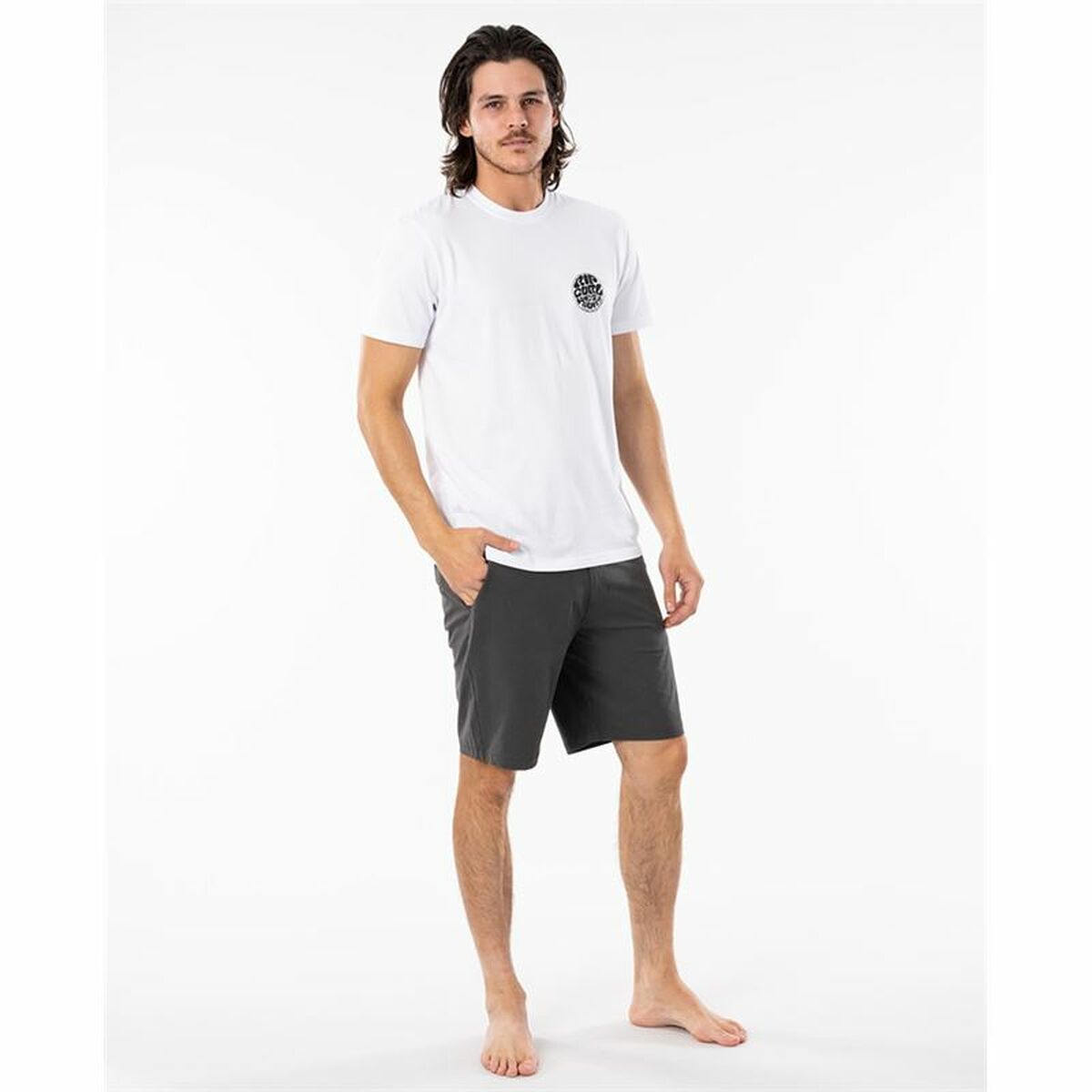 T shirt à manches courtes Rip Curl Wettie Essential Blanc Homme