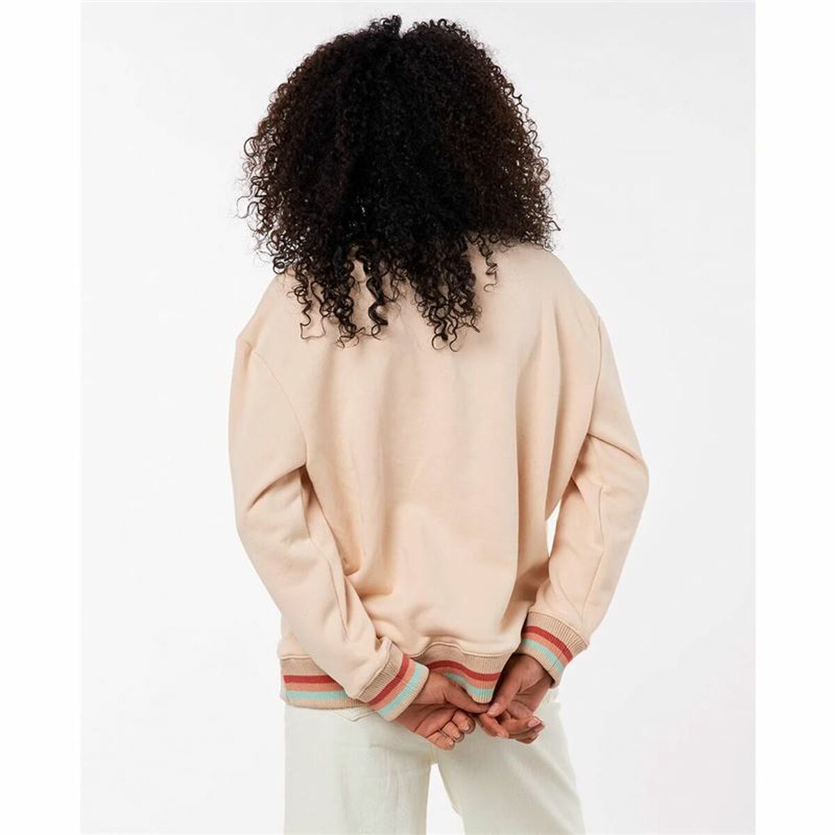 Women’s Sweatshirt without Hood Rip Curl Crew Striped Light brown