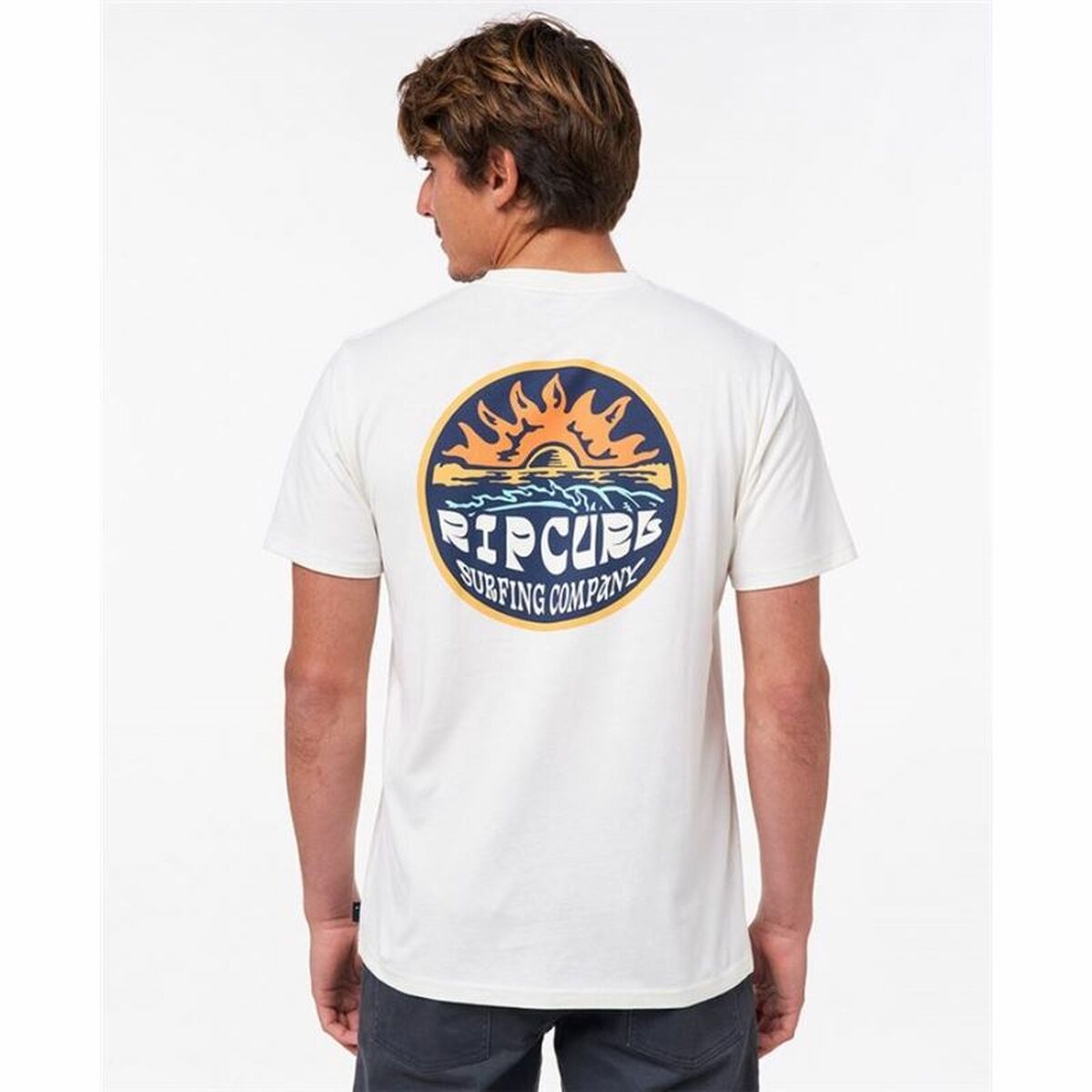 T-shirt à manches courtes homme Rip Curl Down The Line Blanc Homme