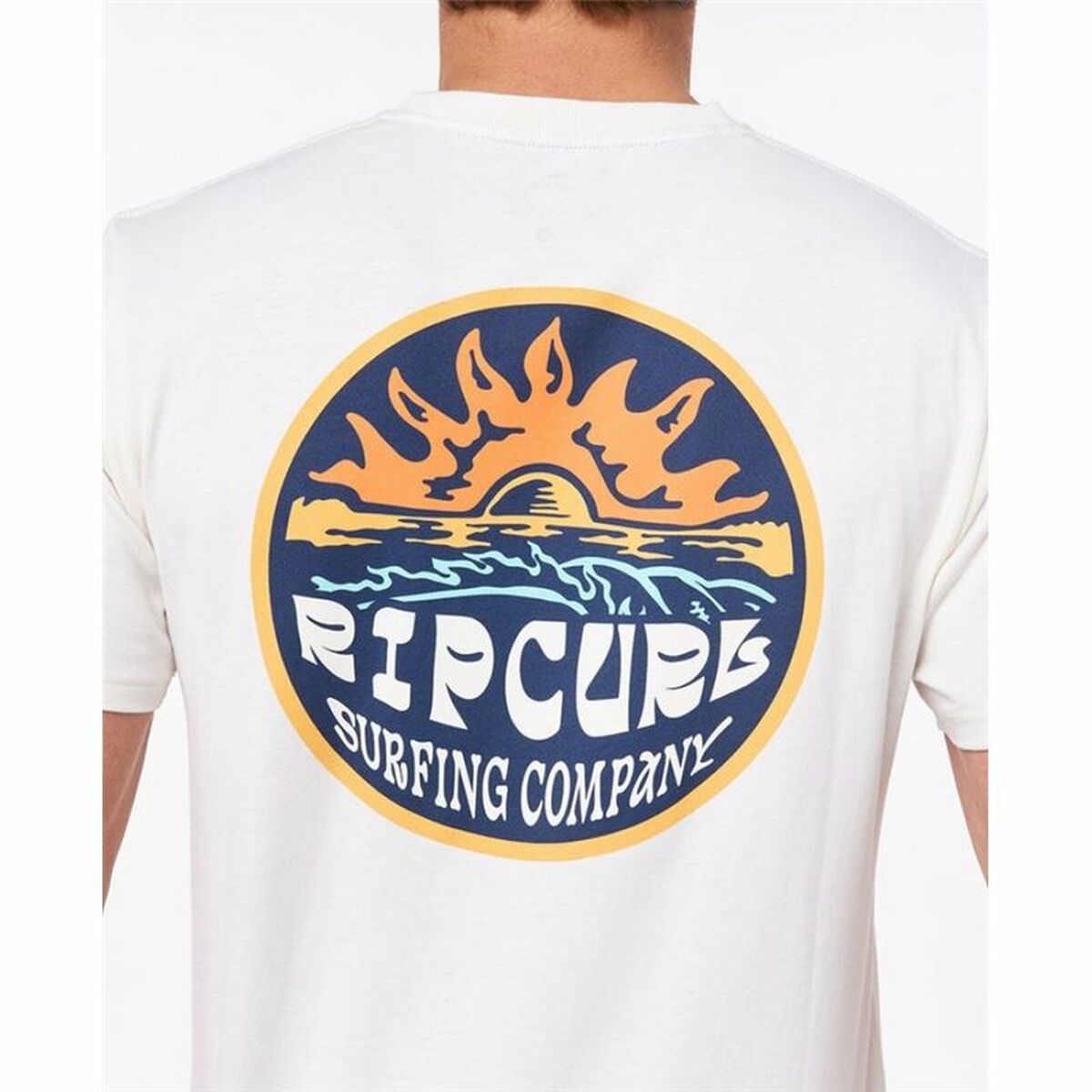 T-shirt à manches courtes homme Rip Curl Down The Line Blanc Homme