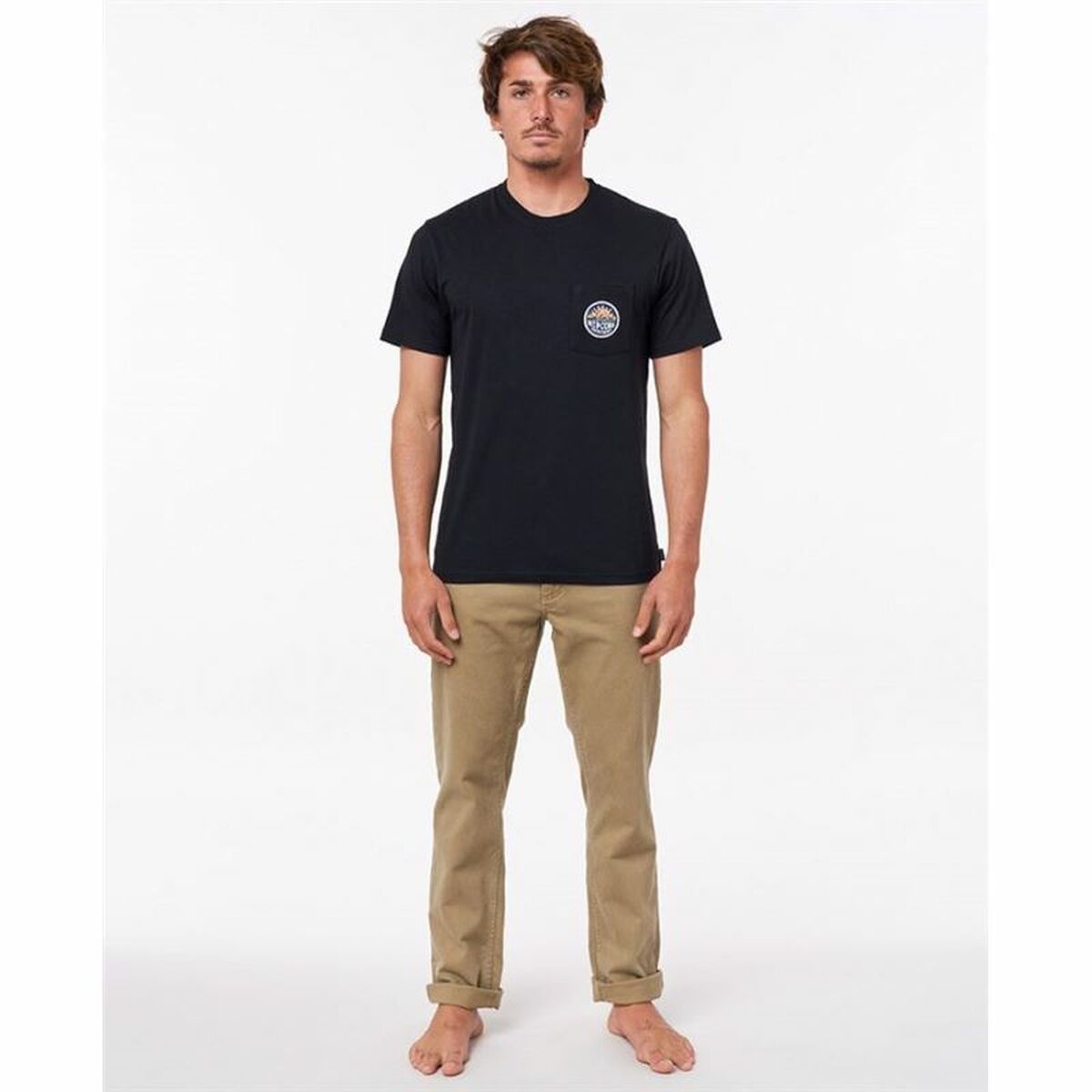 T-shirt à manches courtes homme Rip Curl Horizon Badge Noir Homme