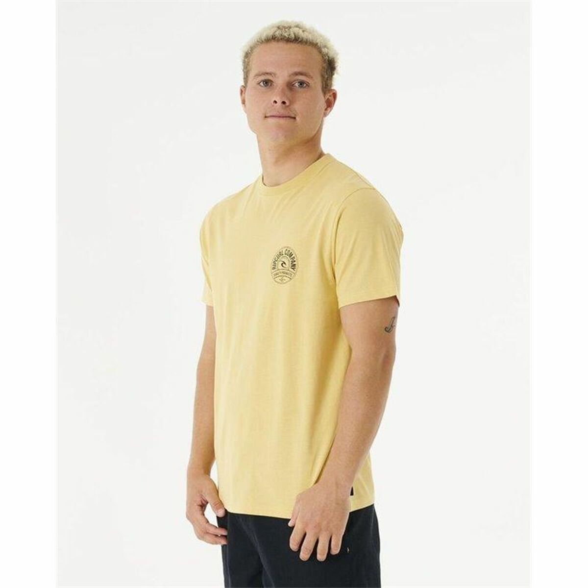 T-shirt Rip Curl Stapler Yellow Men