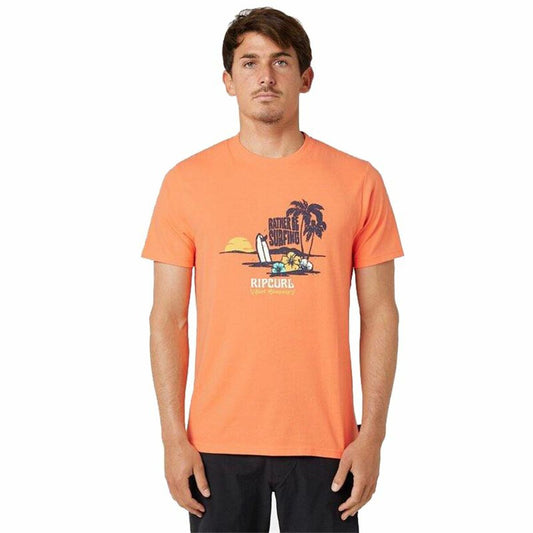 T-Shirt Rip Curl Framed Orange Herren