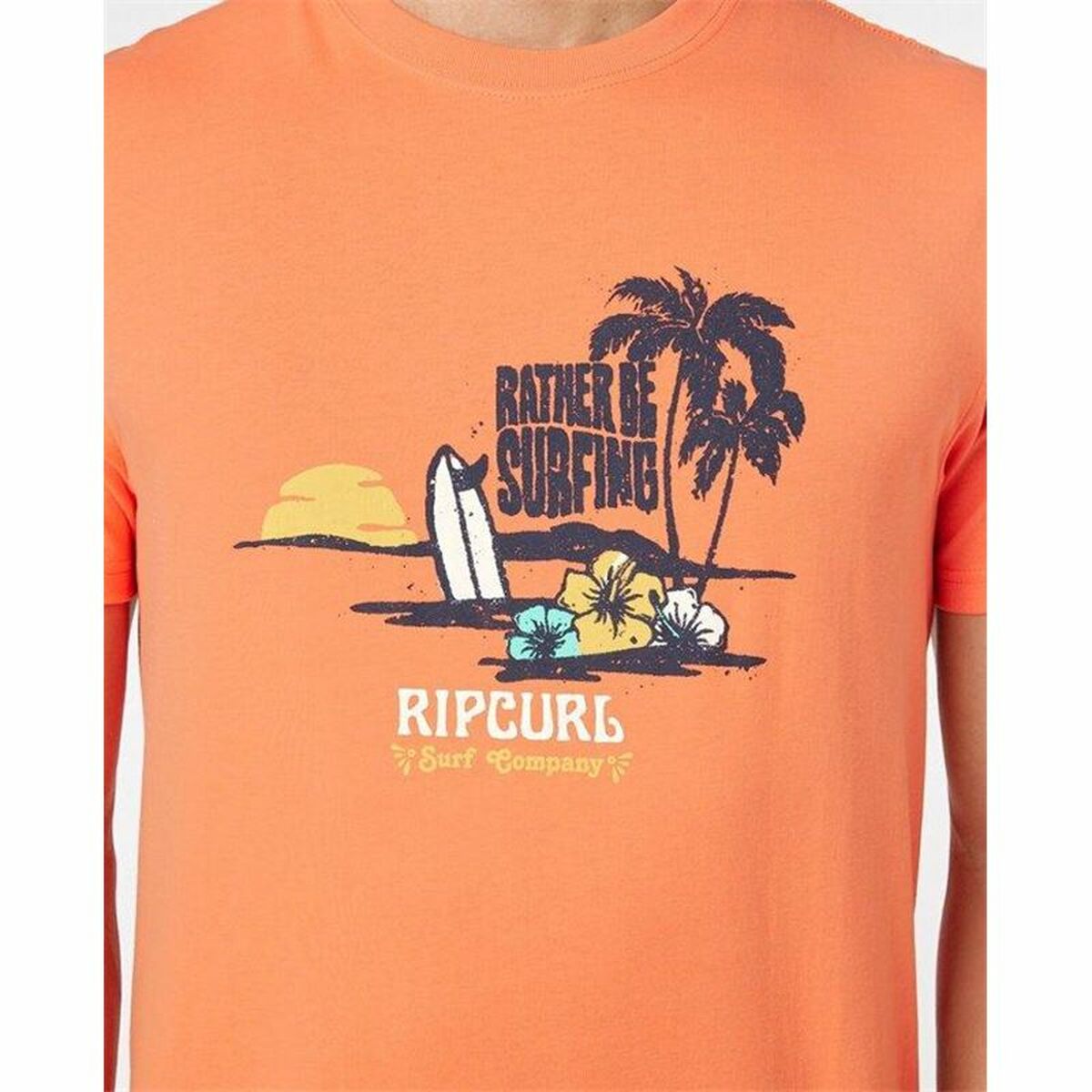 T-Shirt Rip Curl Framed Orange Herren