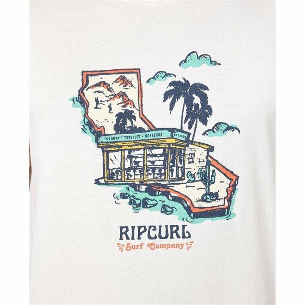 T-Shirt Rip Curl Framed Weiß Herren