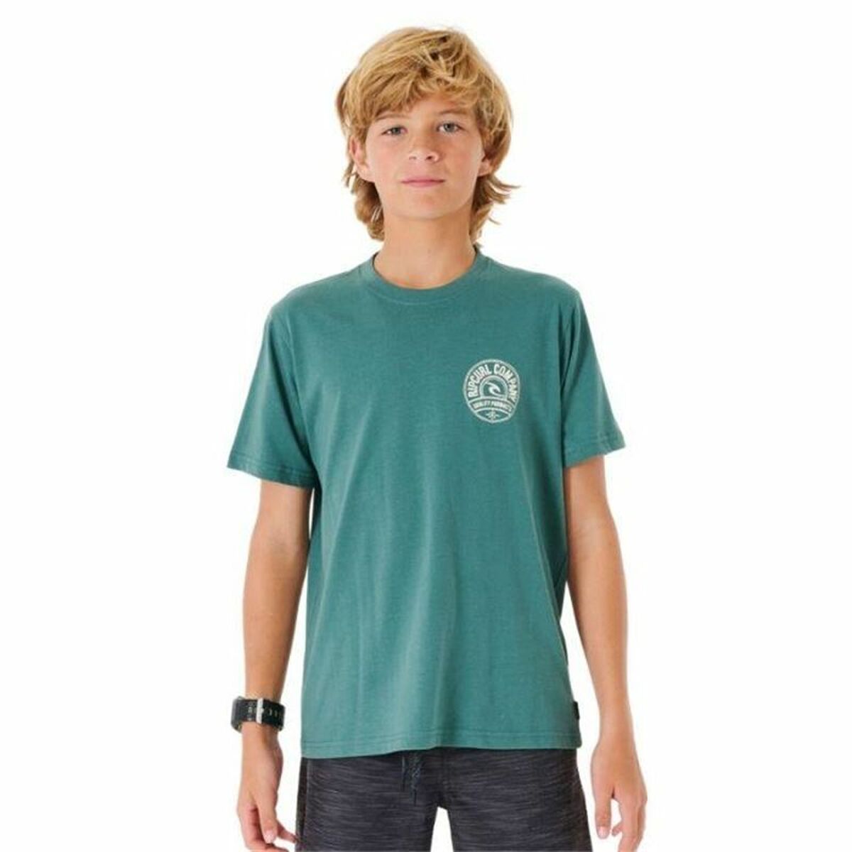 Jungen Kurzarm-T-Shirt Rip Curl Stapler  Blau