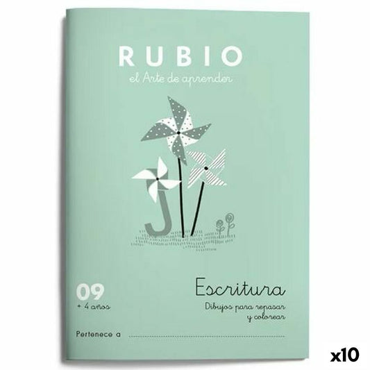 Schreib- und Kalligraphie-Notizbuch Rubio Nº9 A5 Spanisch (10 Stück)