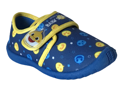 Give your little one this adorable Blue and Yellow Baby Shark House Slipper with quick and easy rip fastener