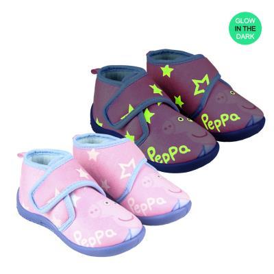 Girls' Peppa Pig Character Toddler & little Kids House Slippers (Glows in the dark) - Glo Selections Kids Shoes
