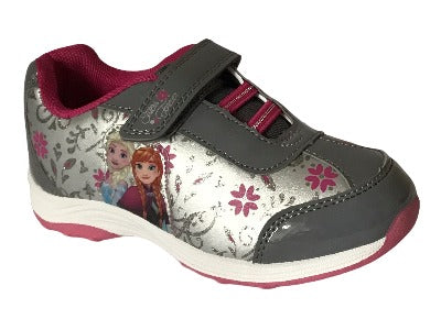  Girls Disney Frozen Anna & Elsa  Grey Kids Trainers Shoes