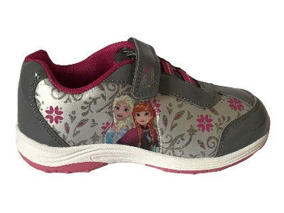 Girls Disney Frozen Anna & Elsa  Grey Kids Trainers Shoes