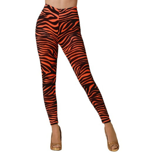 Leggings Streifen Orange