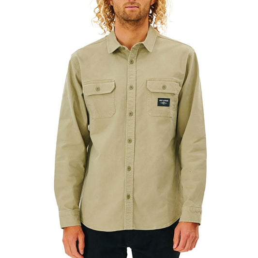 Herren Langarm-Hemd Rip Curl Epic Beige