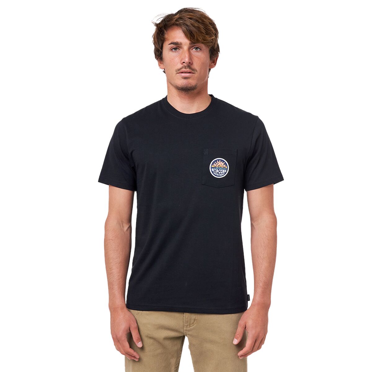 T-shirt à manches courtes homme Rip Curl Horizon Badge Noir Homme