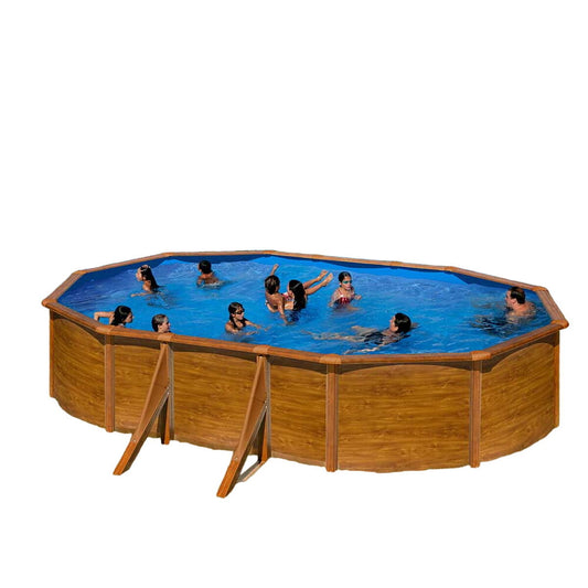 Schwimmbad Abnehmbar Gre Pacific KIT500W Oval Holz 500 x 300 x 120 cm