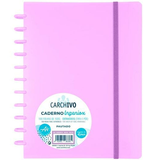 Notizbuch Carchivo Ingeniox Violett A4 100 Blatt