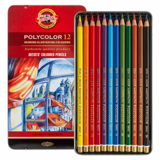 Colouring pencils Michel Polycolor 12 Pieces Multicolour