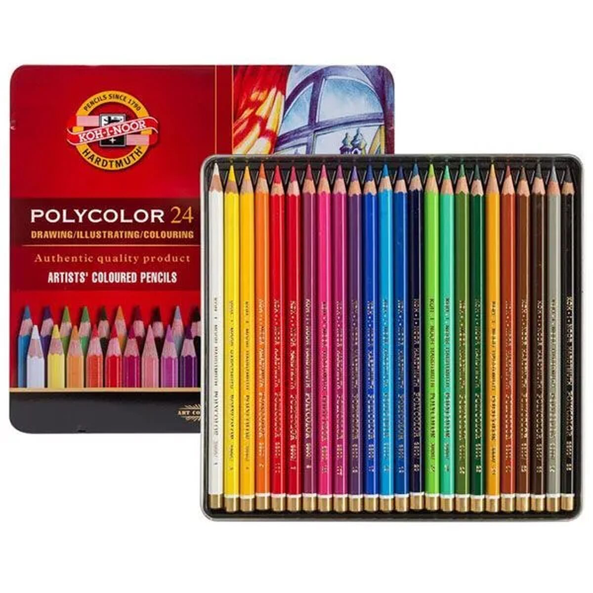 Crayons de couleur Michel Polycolor 24 Pièces Multicouleur