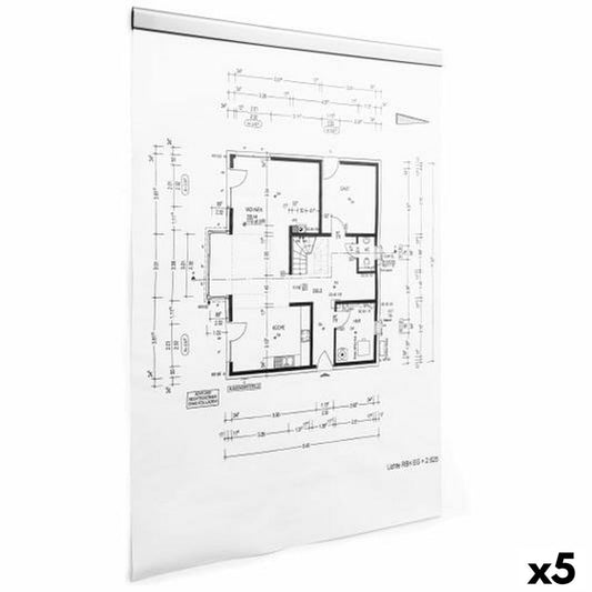 Spannzange Durable Durafix Rail Selbstklebend Plattenspeicher Silberfarben (5 Stück)