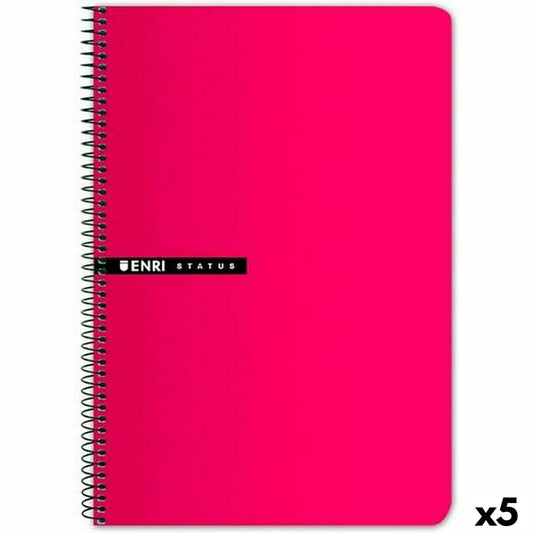 Notebook ENRI Graph paper Red Din A4 (5 Units)
