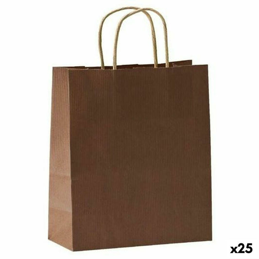 Bags Fama Dark brown With handles 31 x 11 x 42 cm (25 Units)