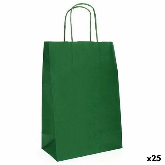 Paper Bag Fama Dark green With handles 31 x 11 x 42 cm (25 Units)