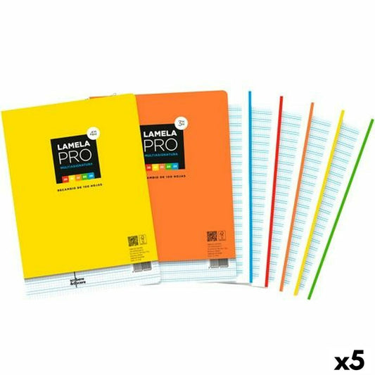 Replacement sheets Lamela Multicolour A4 100 Sheets 4 mm (5 Units)