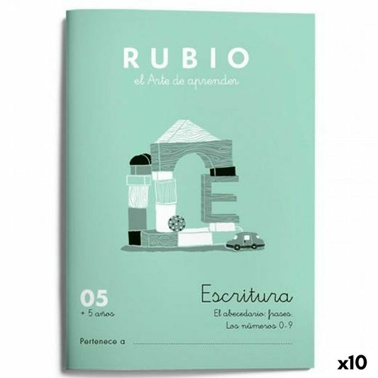 Schreib- und Kalligraphie-Notizbuch Rubio Nº05 A5 Spanisch 20 Blatt (10 Stück)