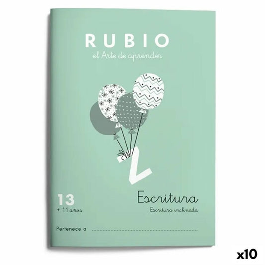 Writing and calligraphy notebook Rubio Nº13 A5 Spanish 20 Sheets (10 Units)
