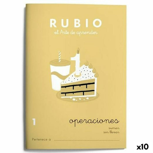 Mathematik-Heft Rubio Nº1 A5 Spanisch 20 Blatt (10 Stück)