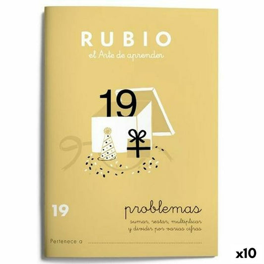 Cahier de maths Rubio Nº19 A5 Espagnol 20 Volets (10 Unités)