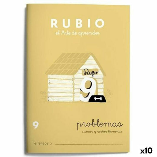 Cahier de maths Rubio Nº9 A5 Espagnol 20 Volets (10 Unités)