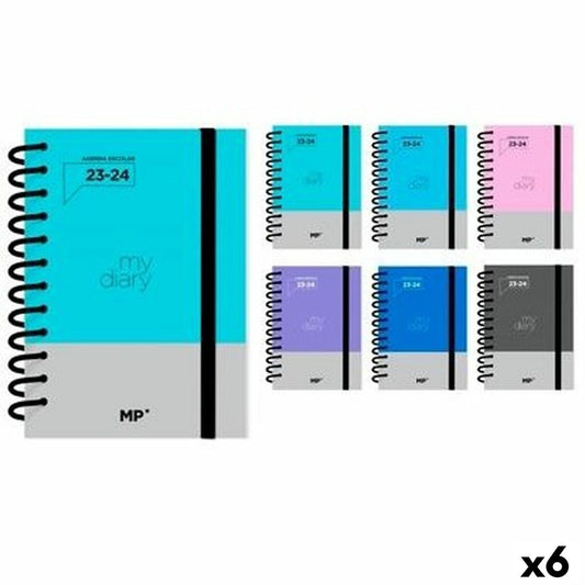 Diary MP 2023-2024 Multicolour A5 14,8 x 21 cm (6 Units)