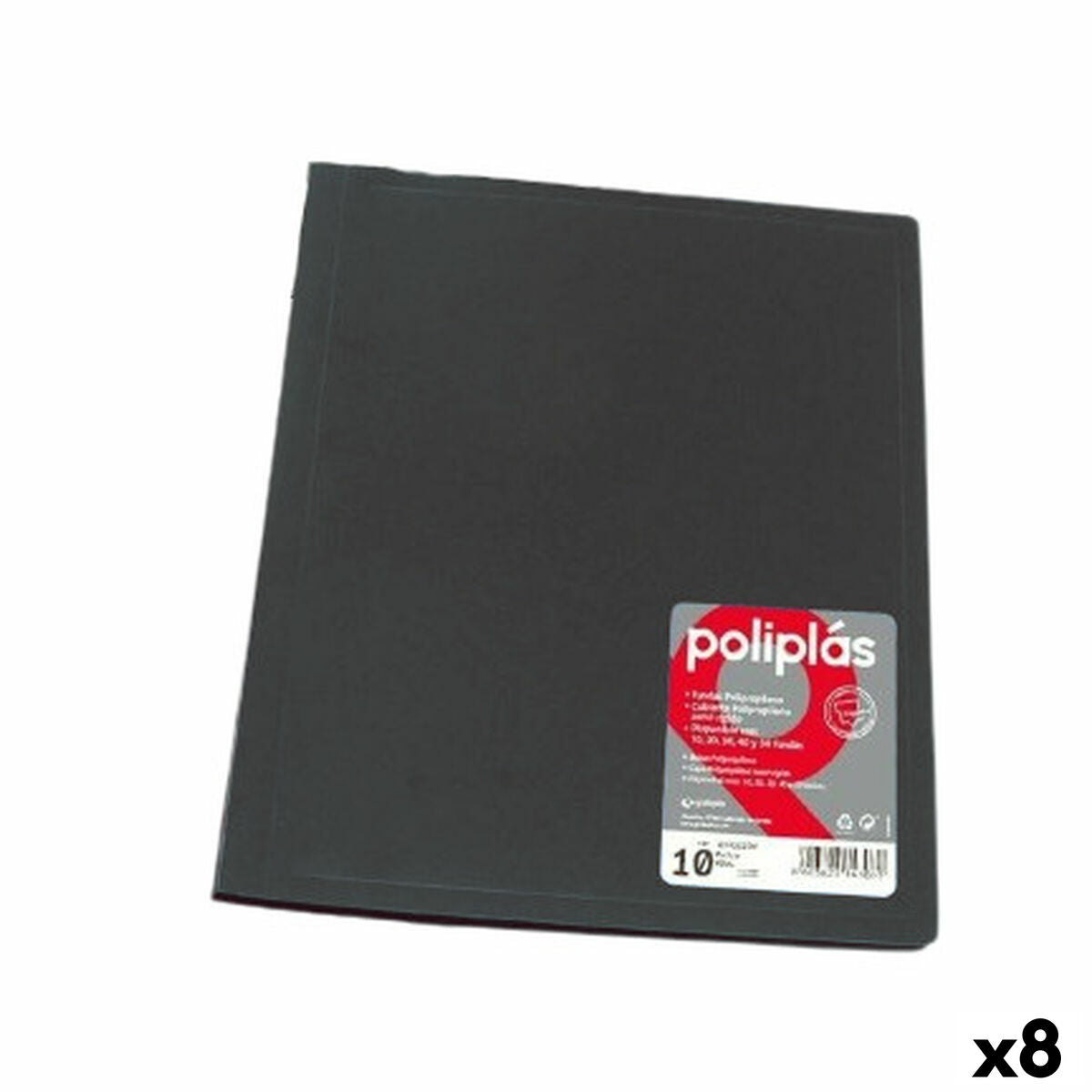 Organiser Folder Grafoplas Black A4 (8 Units)