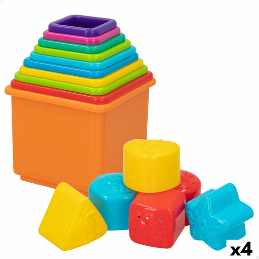 Blocs Empilables PlayGo 16 Pièces 4 Unités 10,5 x 9 x 10,5 cm