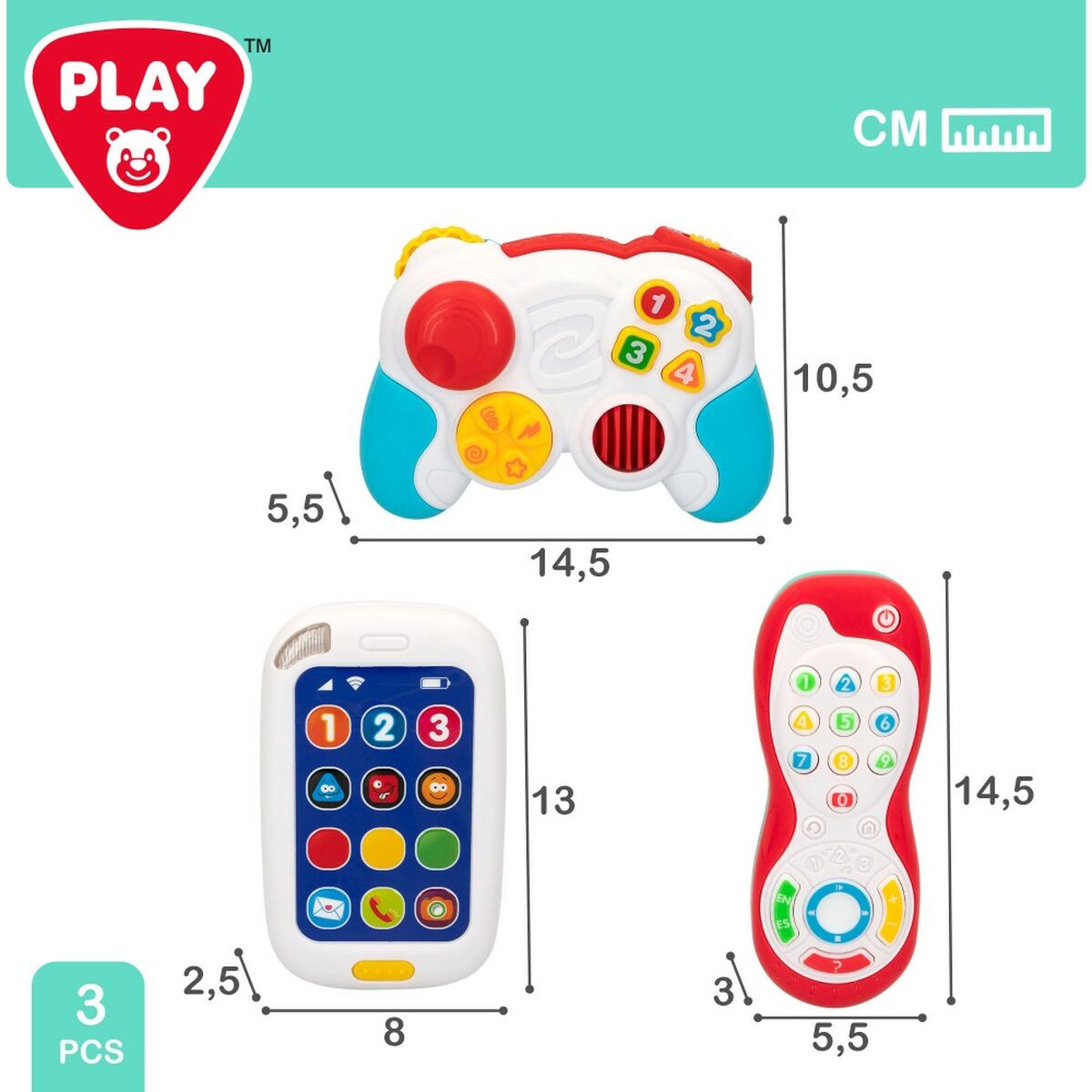Ensemble de Jouets pour Bébés PlayGo 14,5 x 10,5 x 5,5 cm (4 Unités)