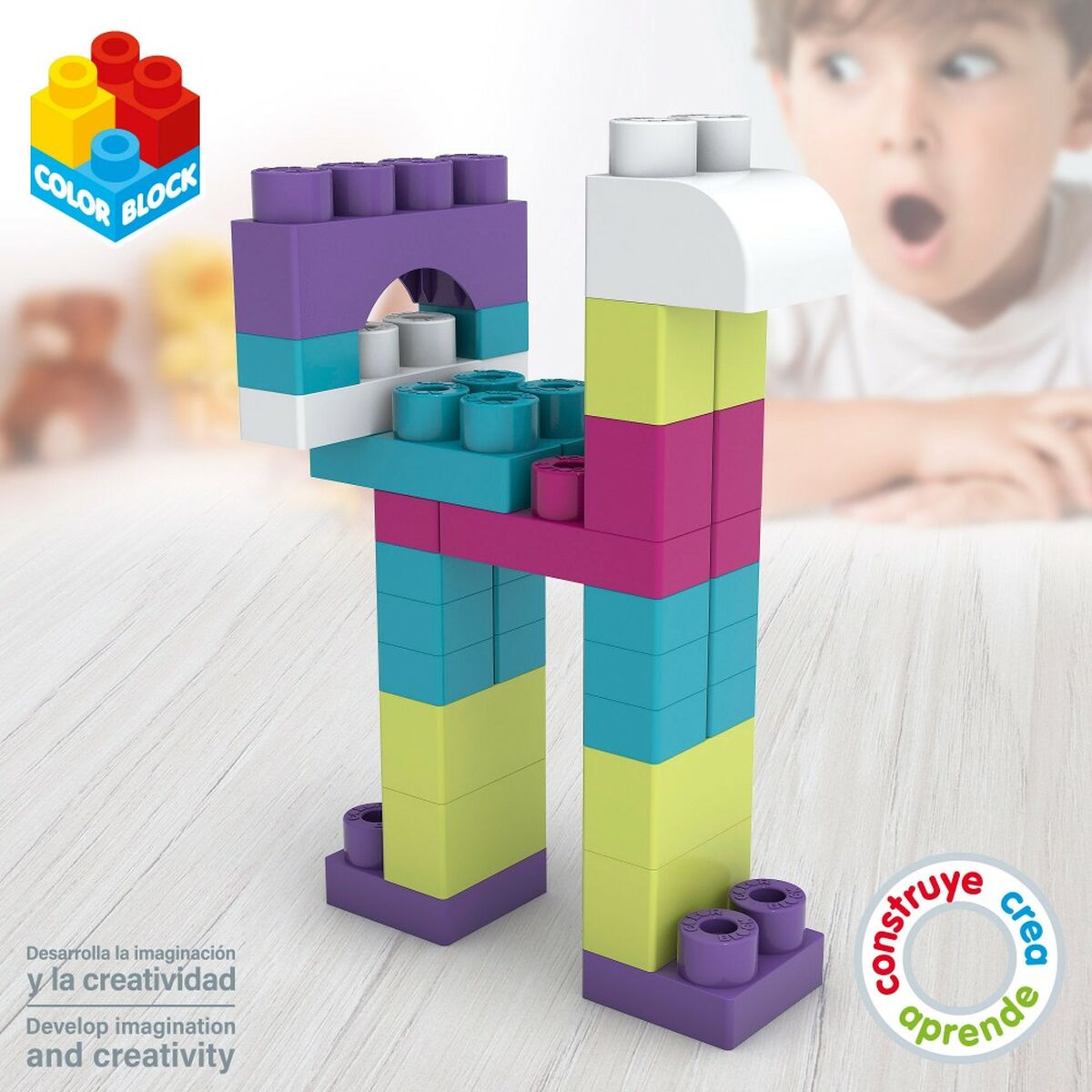 Set de construction Color Block Trendy Seau 50 Pièces (6 Unités)