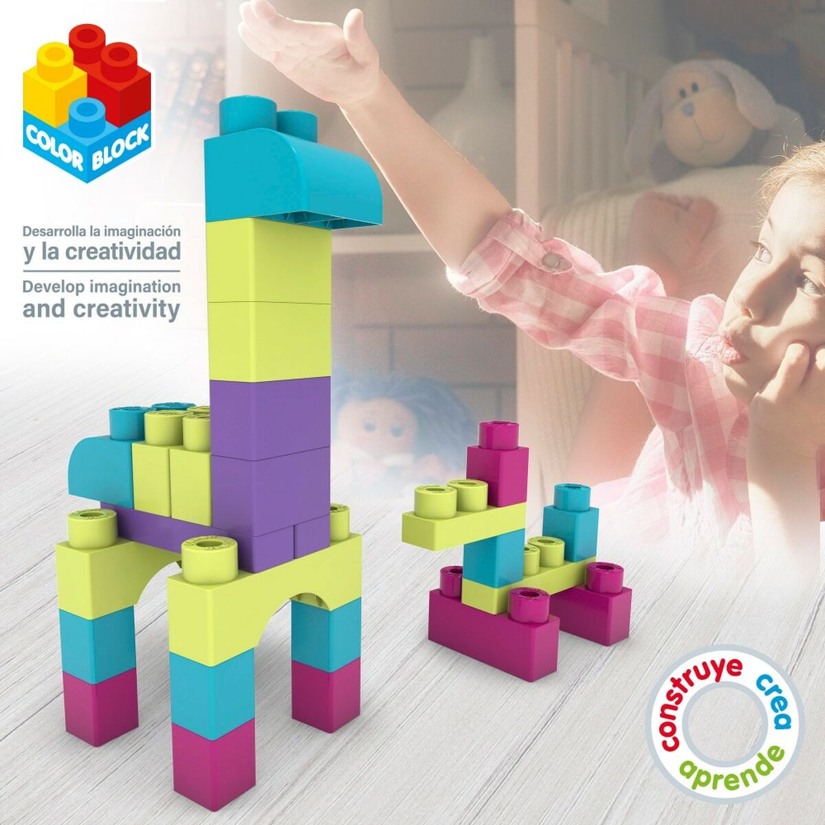 Set de construction Color Block Trendy 80 Pièces (4 Unités)