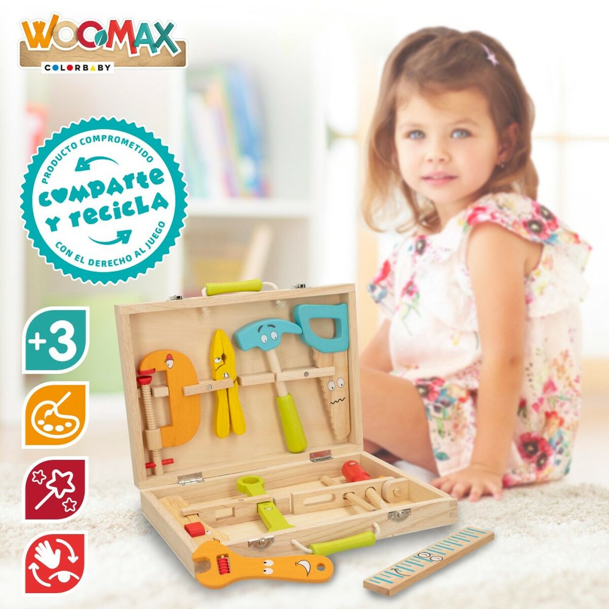 Werkzeugkasten für Kinder Woomax 11 Stücke 2 Stück