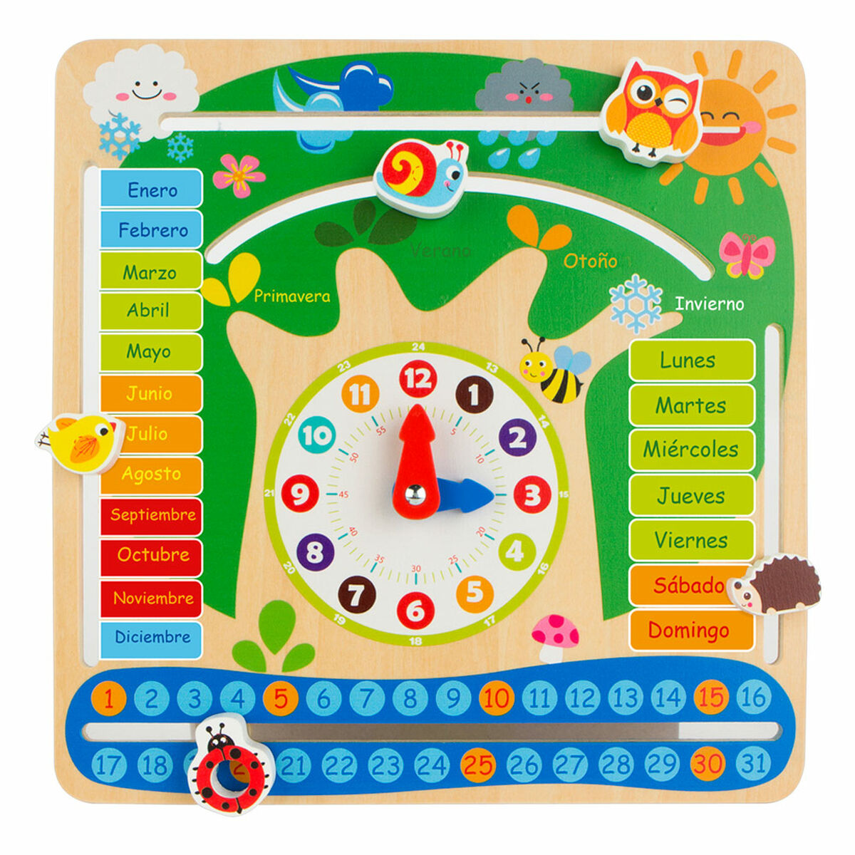 Educational Game Colorbaby Calendar 30 x 30 x 3 cm (6 Units)