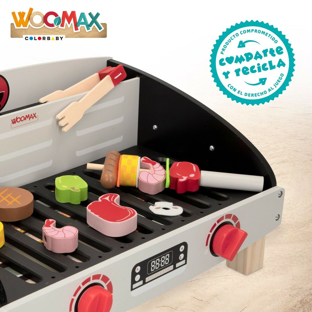 Barbecue en jouet Woomax 50,5 x 23,5 x 34 cm jouet (2 Unités)