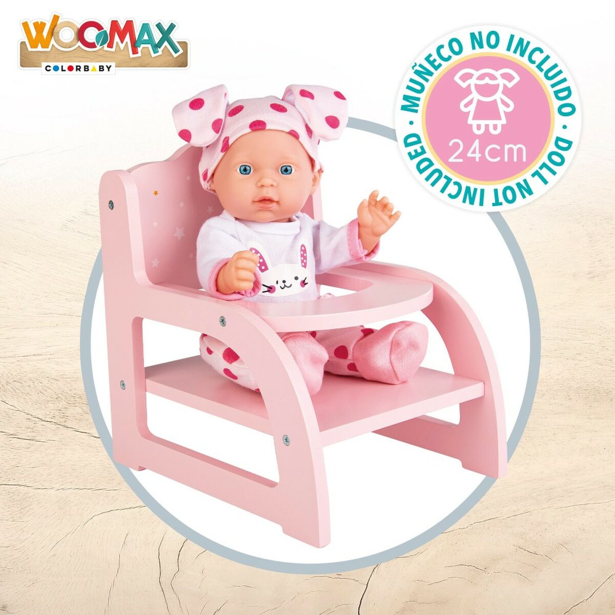 Chair for Dolls Woomax 16,5 x 21 x 20 cm Pink 6 Units