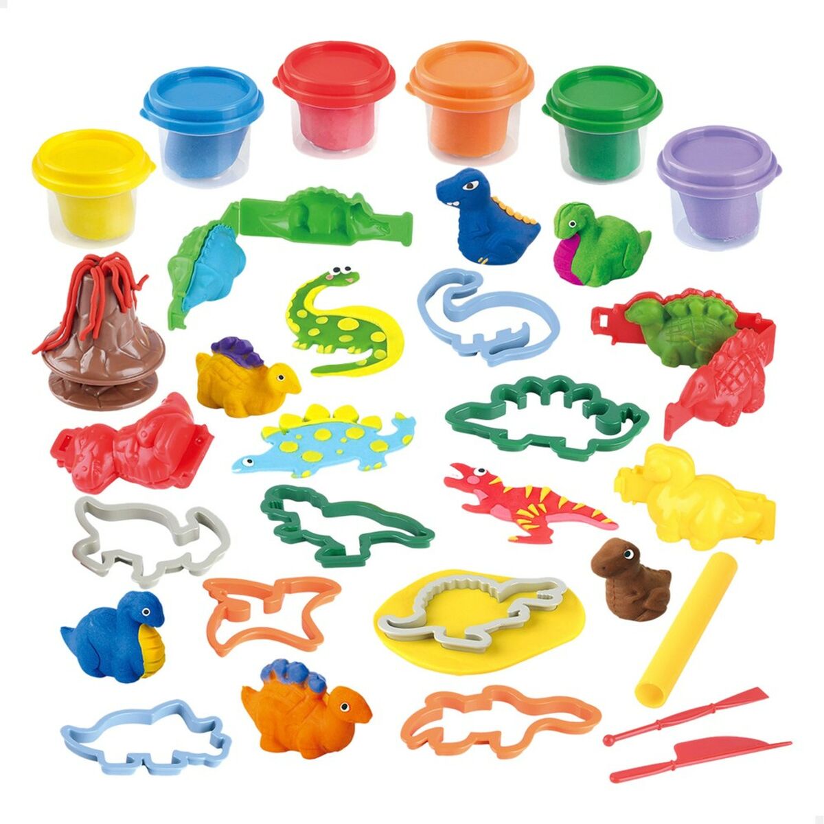 Modelling Clay Game PlayGo Dinosaurs (6 Units)